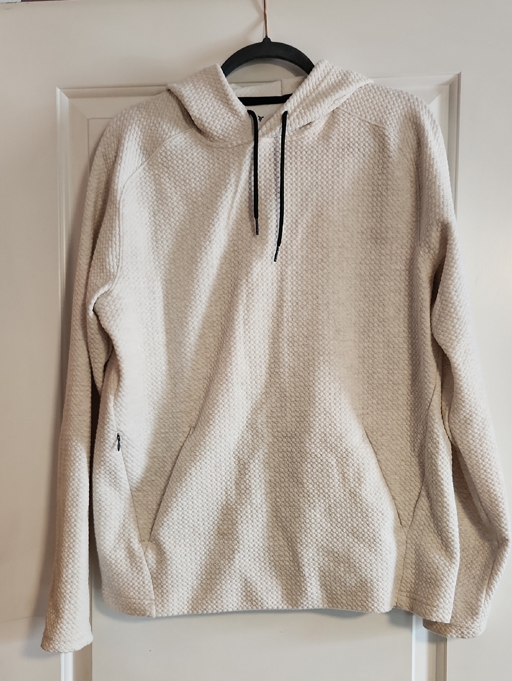 Old Navy Cream Textured Crewneck Hoodie Sweater